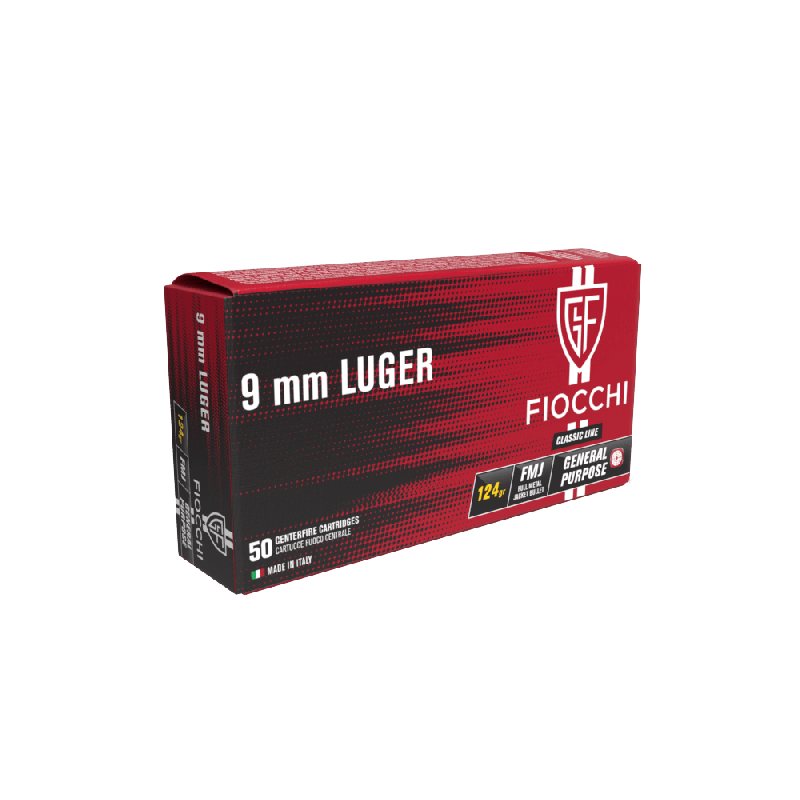 Fiocchi 9mm Para 124grs FMJ, 1000Stk. Fiocchi 9mm Para 124grs FMJ, 1000Stk.